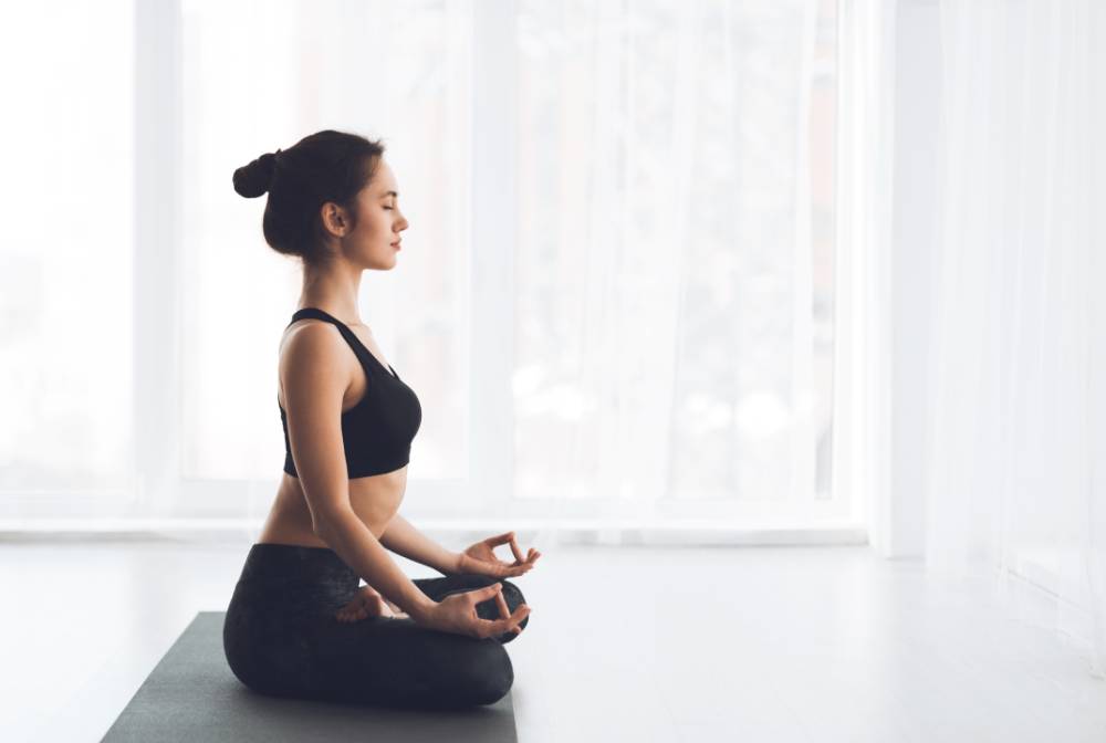 Yoga in the hotel